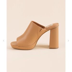 DV Dolce Vita  Perla Square-Toe Cushioned Platform Sandals in Caramel Size 7 NIB